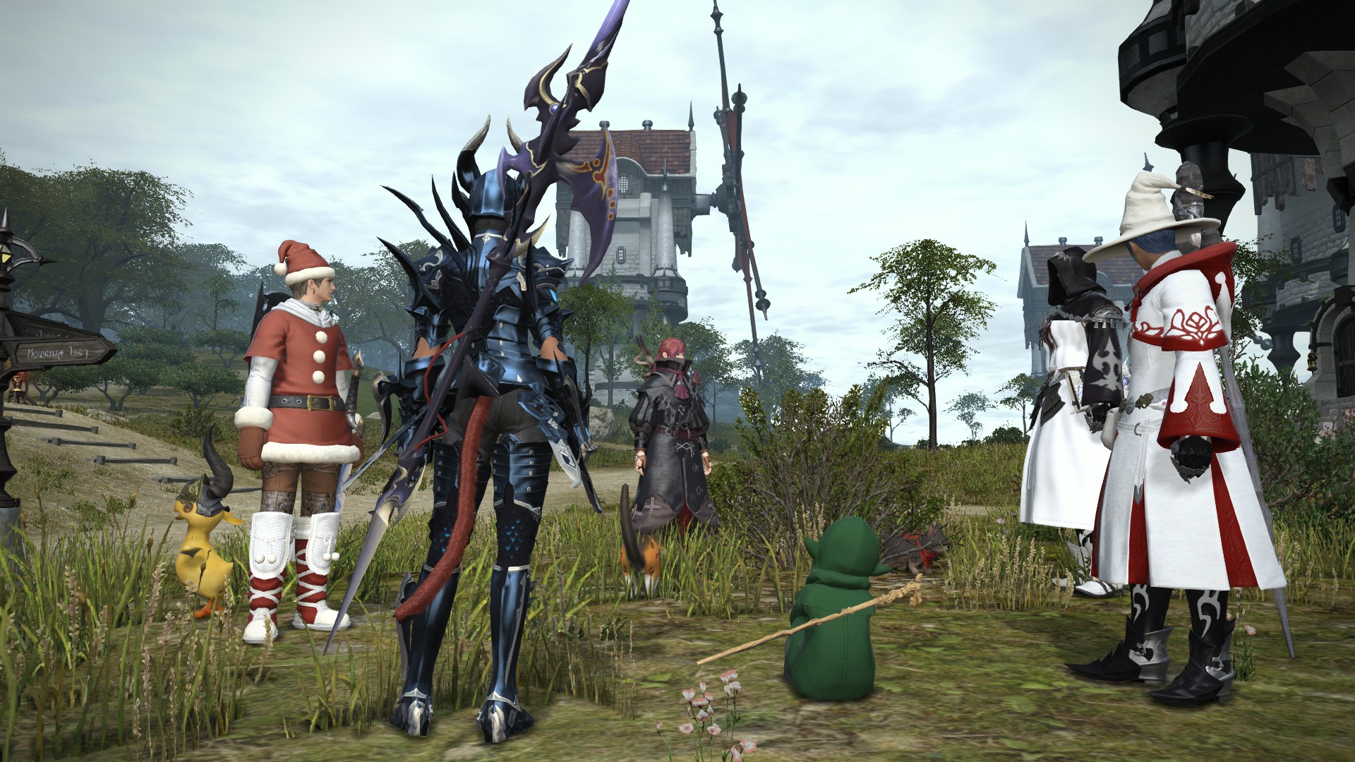 That's me in the big black coat in the background.